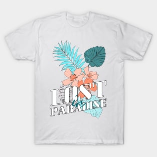 Lost in Paradise Tropical Flowers T-Shirt